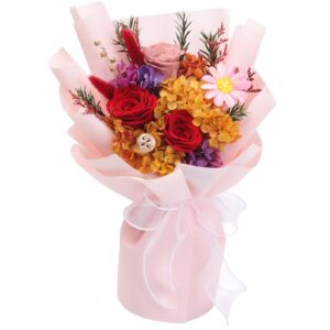 lovenfold Flowers for Delivery Prime,Preserved Flowers Bouquets,Red Rose Bouquets That Last 1-3 Years,Gift for Her: Birthday Christmas Valentine's Day Mother's Day, Room Decorations