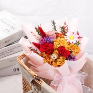 lovenfold Flowers for Delivery Prime,Preserved Flowers Bouquets,Red Rose Bouquets That Last 1-3 Years,Gift for Her: Birthday Christmas Valentine's Day Mother's Day, Room Decorations