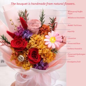 lovenfold Flowers for Delivery Prime,Preserved Flowers Bouquets,Red Rose Bouquets That Last 1-3 Years,Gift for Her: Birthday Christmas Valentine's Day Mother's Day, Room Decorations