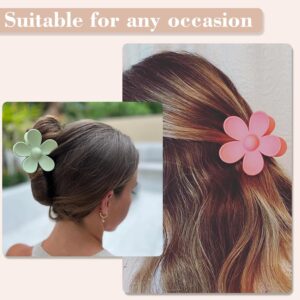 Flower Hair Clips for Women - 9 PCS Matte Claw Clips With Strong Hold for Thick and Thin Hair - Non Slip, 9 Styles