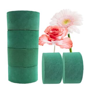 Prashent 6 Pcs Round Floral Foam Blocks,Green Wet Dry Flower Foam Plant Foam for Fresh & Artificial Flower Arrangements DIY Craft 3.2" X 1.6"