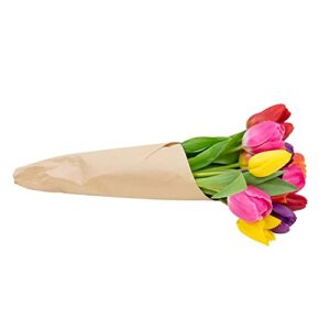 Stargazer Barn - Prime Overnight Delivery - The Happy Bouquet- Farm Fresh Colorful Tulips - Ship directly from our farm to your door, Red, Pink, Yellow, Purple, Orange