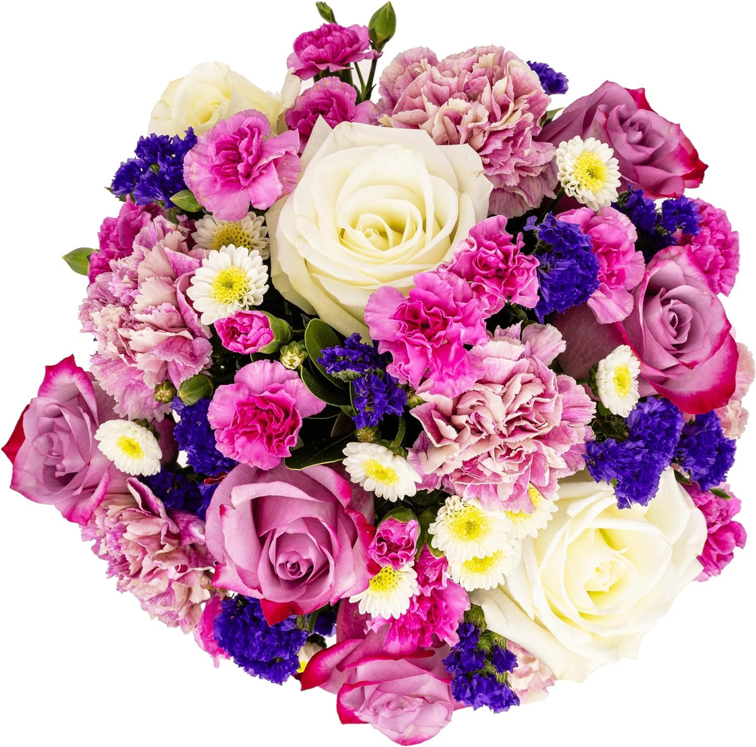 Delivery by Mon 8th July | Rejuvenate | Purple, White Fresh Flowers Aquabloom Arrangement with Vase | Arabella Bouquets | Flowers for Delivery, Birthday, Congratulations | Premium Hydrated Shipping