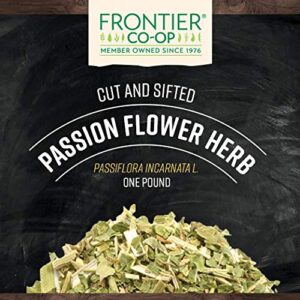 Frontier Co-op Passion Flower Herb, Cut & Sifted, Kosher, Non-irradiated | 1 lb. Bulk Bag | Passiflora incarnata L.