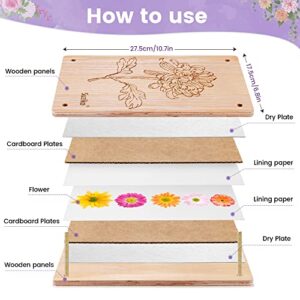 Suziko Large Flower Press Kit for Adults& Kids Flower &Plant Preservation Kit Measures 10.8" x 6.9" Arts and Crafts for Adults Leaf Press & Flower Press- Great Gift for Lovers