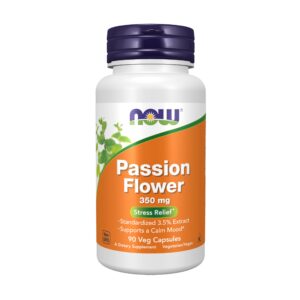 now supplements, passion flower (passiflora incarnata) 350 mg, natural stress relief*, 90 veg capsules