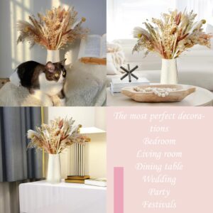 120 Pcs Natural Dried Pampas Grass Bouquet Boho Home Decor Dried Flowers for Fall Decor Bouquet Wedding for Centerpiece Table Decor Rustic Farmhouse Party Decor