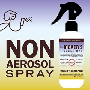 MRS. MEYER'S CLEAN DAY Room and Air Freshener Spray, Non-Aerosol Spray Bottle Infused with Essential Oils, Compassion Flower, 8 fl. oz - Pack of 3