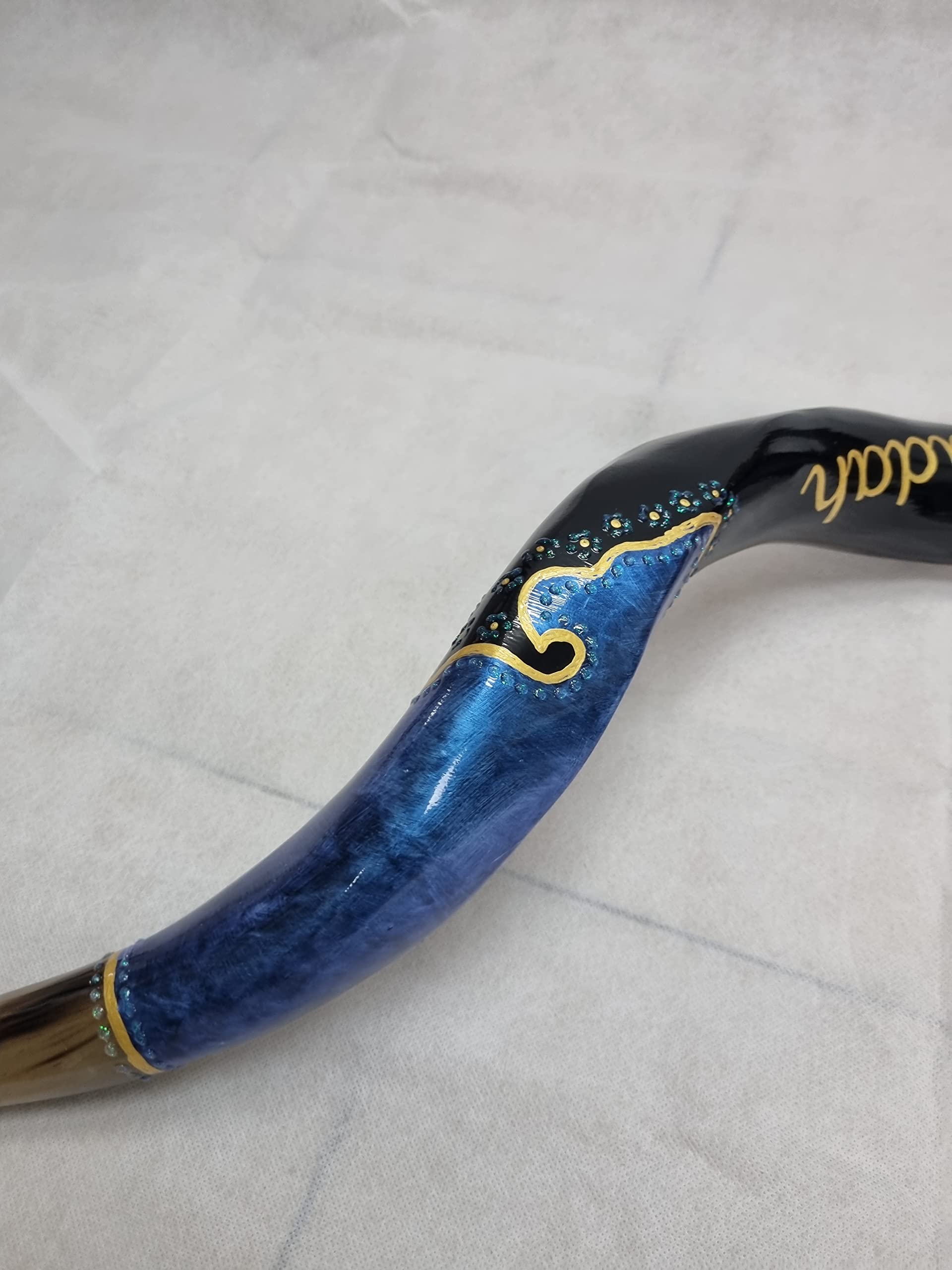 Sale for shofar Yemenite Polish Horn Size 46" Paint Painted Kudu lion of Judah From Israel Active