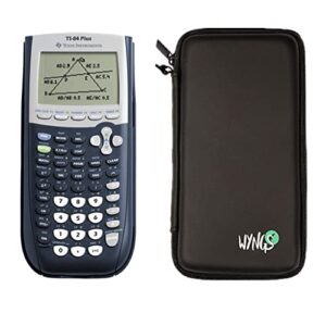 ti 84 plus graphing calculator + wyngs protective case black