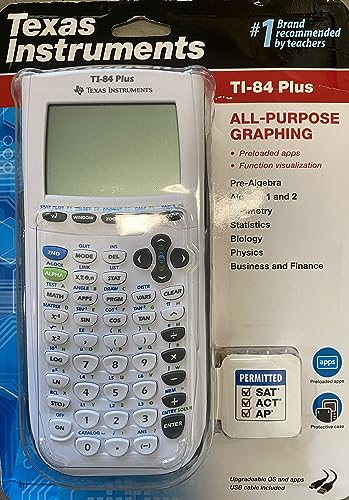 Texas Instruments Ti-84 Plus Graphing Calculator, White