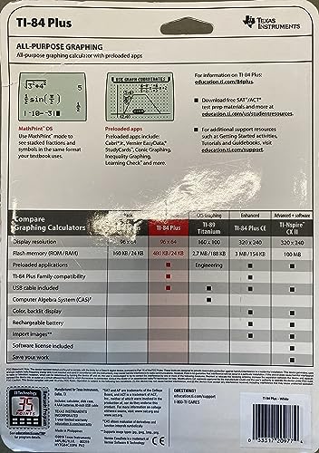 Texas Instruments Ti-84 Plus Graphing Calculator, White