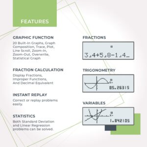 CATIGA Scientific Calculator with Graphic Functions - Multiple Modes with Intuitive Interface - Perfect for Students of Beginner and Advanced Courses, High School or College