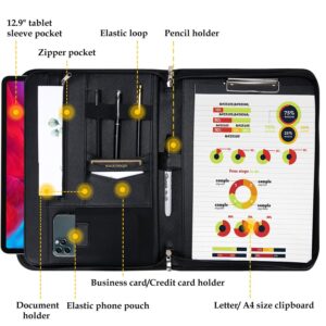 ProCase Hard EVA Case for Texas Instruments Ti-84 Plus CE Bundle with Portfolio Business Padfolio Folder with Zipper