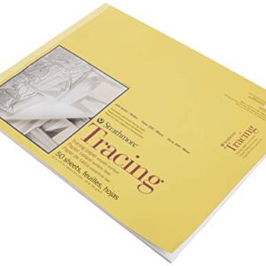 Strathmore 300 Series Tracing Paper Pad, Tape Bound, 14x17 inches, 50 Sheets (25lb/41g) - Artist Paper for Adults and Students