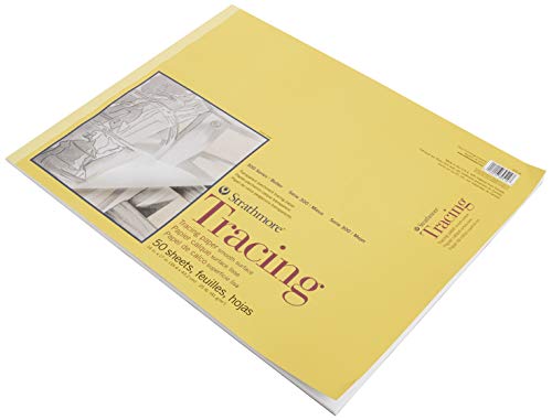 Strathmore 300 Series Tracing Paper Pad, Tape Bound, 14x17 inches, 50 Sheets (25lb/41g) - Artist Paper for Adults and Students