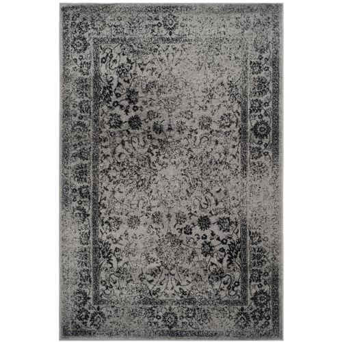 SAFAVIEH Adirondack Collection Area Rug - 9' x 12', Grey & Black, Oriental Distressed Design, Non-Shedding & Easy Care, Ideal for High Traffic Areas in Living Room, Bedroom (ADR109B)