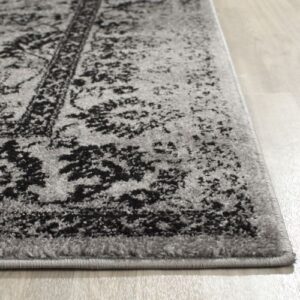 SAFAVIEH Adirondack Collection Area Rug - 9' x 12', Grey & Black, Oriental Distressed Design, Non-Shedding & Easy Care, Ideal for High Traffic Areas in Living Room, Bedroom (ADR109B)