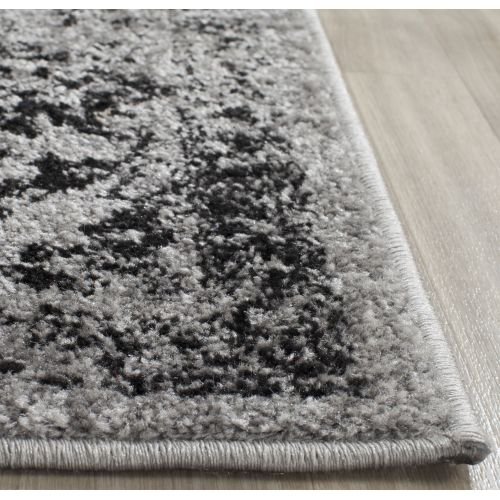 SAFAVIEH Adirondack Collection Area Rug - 9' x 12', Grey & Black, Oriental Distressed Design, Non-Shedding & Easy Care, Ideal for High Traffic Areas in Living Room, Bedroom (ADR109B)