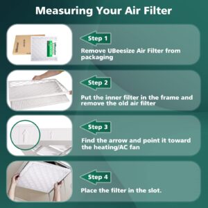 UBeesize Reusable Air Filter 14x20x1(9-Pack), MERV 8 MPR 700 AC/HVAC Furnace Air Filters,Deep Pleated Air Cleaner,1x Reusable Plastic Frame+9 x Filter Replacements,Breathe Fresher Home And Office