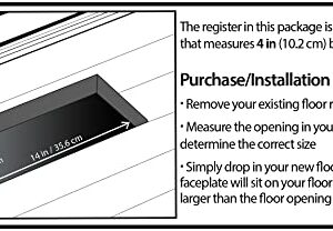 Decor Grates NGH414-NKL New Gothic Floor Register, 4 x 14 Inches, Plated Nickel