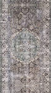 Loloi LAYLA Collection, LAY-06, Taupe/Stone, 9'-0" x 12'-0", 13" Thick, Area Rug, Soft, Durable, Vintage Inspired, Distressed, Low Pile, Non-Shedding, Easy Clean, Printed, Living Room Rug