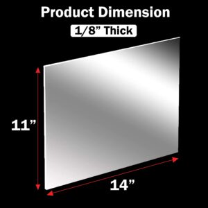 CALPALMY (2-Pack 11 x 14” Clear Acrylic Sheet Plexiglass – 1/8” Thick; Use for Craft Projects, Signs, Display Cases, Sneeze Guard and More; Cut with Cricut, Engraver, Saw or Hand Tools