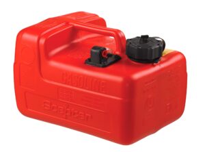 scepter 08576 oem portable 3.2 gallon marine fuel tank for outboard engine boats, 14-inches x 10-1/2-inches, x 9-inches, red