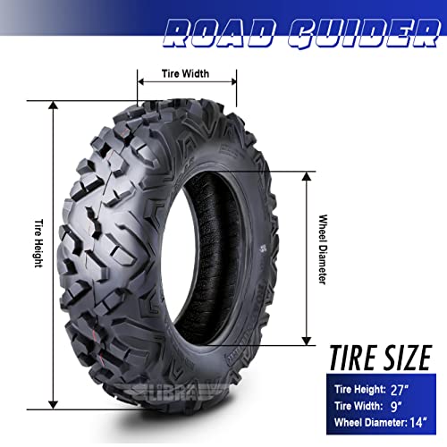 ROADGUIDER Set of 2 ATV UTV Tires 27x9-14 27X9x14 6PR All Terrain 10319