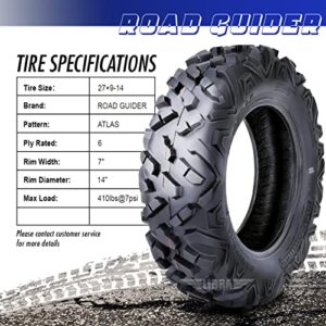 ROADGUIDER Set of 2 ATV UTV Tires 27x9-14 27X9x14 6PR All Terrain 10319