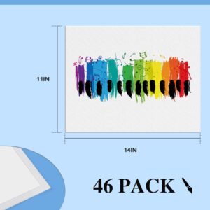 Canvas Panels for Painting 11x14 Inch, 46 Pack Painting Canvas, Blank Canvas Boards for Painting, Canvas Panels for Oil Paint, Watercolor, Acrylic Paint, Gouache and Tempera, DIY.