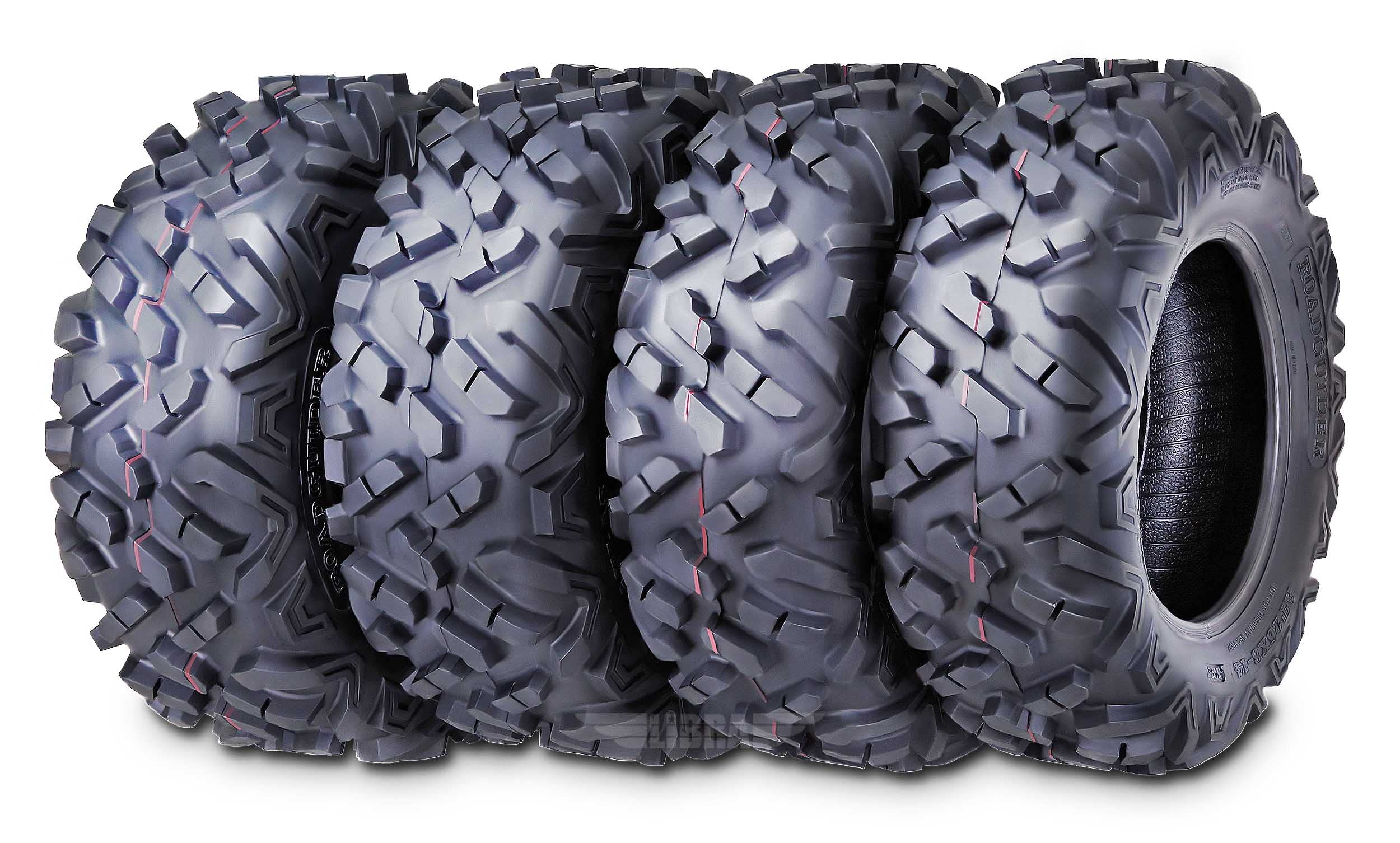 ROADGUIDER Full Set ATV UTV Tires 27x9-14 27x9x14 Front & 27x11-14 27x11x14 Rear 6PR All Terrain