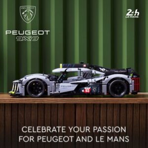 LEGO Technic Peugeot 9X8 24H Le Mans Hybrid Hypercar 42156 Collectible Race Car Building Kit for Adults and Teens, 1:10 Scale Racing Car Model, Gift for Motorsport Fans