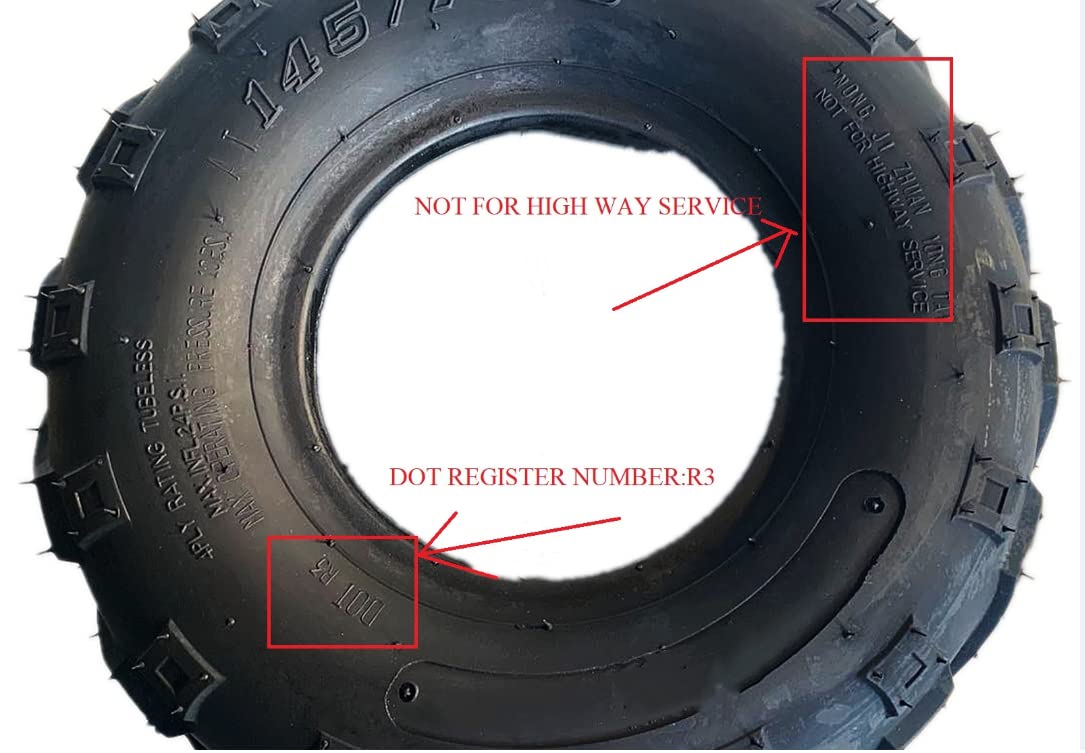 SUNROAD Set of 2 18X9.5-8 Quad UTV Go Kart Tires ATV Tires 4PR Tubeless Directional Tread 18X9.5x8 4Ply Tire