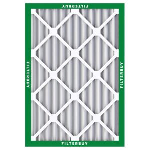 Filterbuy 14x20x2 Air Filter MERV 8 Dust Defense (6-Pack), Pleated HVAC AC Furnace Air Filters Replacement (Actual Size: 13.50 x 19.50 x 1.75 Inches)