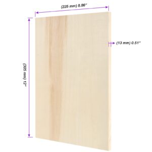 JOIKIT 14 Pack 9 x 12 Inch Wood Canvas Panels, Artist Wooden Canvas Board Unfinished Wood Cradled Painting Panel Boards for Burning, Pouring, String Art, Crafts