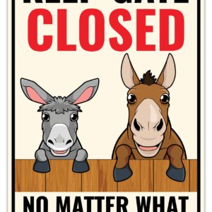 Venicor Donkey Sign Decor - 14 x 9 Inches - Aluminum - Donkey Gifts - Donkey Stuffed Animal Figurine Wall Artwork Halter Sticker Pictures