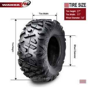 WANDA ATV UTV Tire AT 27x11-14 27x11x14 6PR P3501-10386