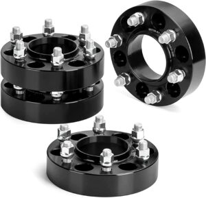 dynofit 6x135 wheel spacers for 2004-2014 ford f150, 1.5 inch(38mm) thick 87.1mm hub bore m14x2.0 thread forged hubcentric 6 lug spacers for f-150 expedition navigator 2003-2014, real forged, 4pcs