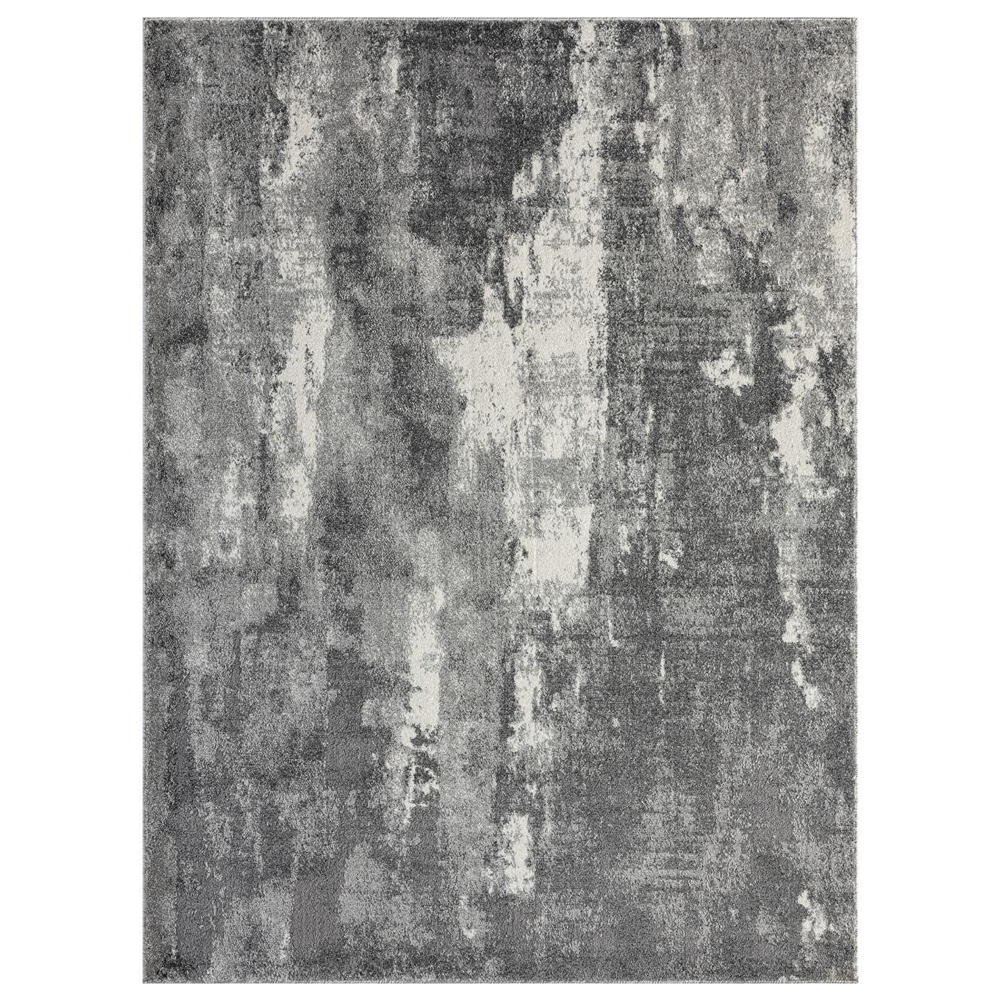 LUXE WEAVERS Euston Collection 7681 Dark Grey 8x10 Modern Abstract Area Rug