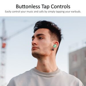 iLuv myBuds Wireless Earbuds, Bluetooth 5.3, Built-in Microphone, 20 Hour Playtime, IPX6 Waterproof Protection, Compatible with Apple & Android, includes Charging Case & 4 Ear Tips, TB100 Mint