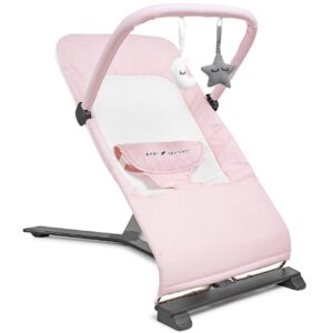 baby delight alpine deluxe portable bouncer | infant | 0 – 6 months | peony pink
