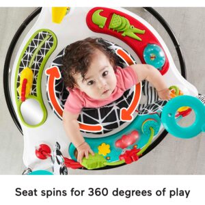 Fisher-Price Baby Bouncer Animal Wonders Jumperoo Activity Center & Fisher-Price Baby Playmat Deluxe Kick & Play Piano Gym & Maracas with Smart Stages Learning Content