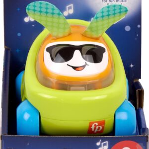 Fisher-Price DJ Buggy Baby Toy Car with Lights Music Sounds and Learning Songs for Crawling Play, Green