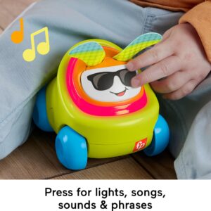 Fisher-Price DJ Buggy Baby Toy Car with Lights Music Sounds and Learning Songs for Crawling Play, Green