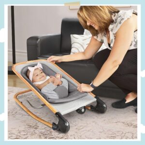 Dream on Me Rock With Me 2-in-1 Baby Rocker and Stationary Seat, Baby Rocker Seat for Infant with Removable Toy Bar, Baby Rocker Chair with Soothing Music & Vibration, 0-6 Months, Upto 20 Lbs