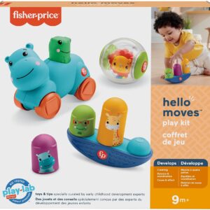 Fisher-Price Hello Moves Play Kit, Curated Gift Set of Activity Toys for Infants Ages 9 Months and Up