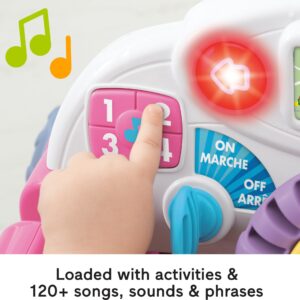 Fisher-Price Baby Learning Toy Laugh & Learn Crawl Around Car Activity Center with Smart Stages for Infants Ages 6+ Months, Pink (Amazon Exclusive)