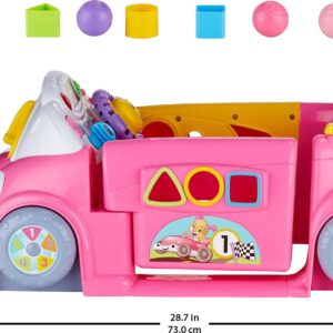 Fisher-Price Baby Learning Toy Laugh & Learn Crawl Around Car Activity Center with Smart Stages for Infants Ages 6+ Months, Pink (Amazon Exclusive)