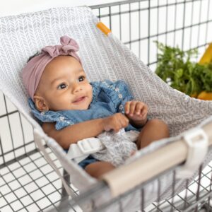 binxy baby shopping cart hammock for infants and toddlers, babies, for all car seat models, grocery, capacity of up to 50 lbs, little arrow